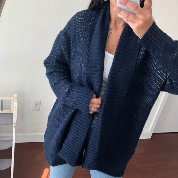 Market & Spruce navy blue cardigan - Picture 5 of 8